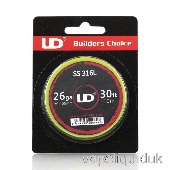 UD Youde Resistance Wire 26 GA - SS316 Stainless Steel Vape Liquid